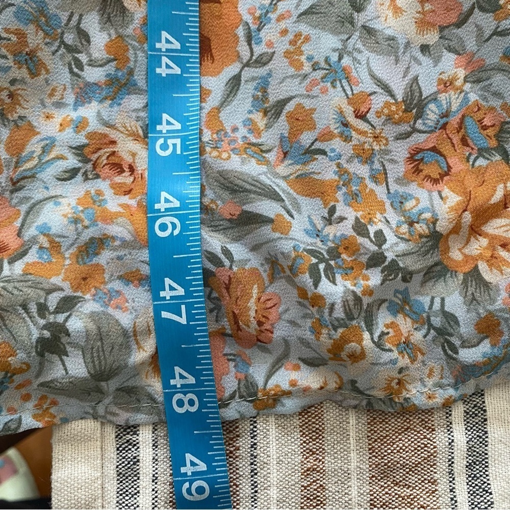 Petal & Pup Blue Orange Floral Gelasius Midi Maxi Dress 4 - Picture 15 of 16